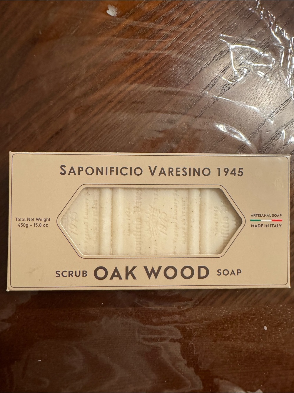 Saponificio Varesino Oak Wood Scrub Soap - Cream